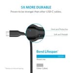 Anker Powerline USB-C to USB 3.0 Cable (A8163H11) (3ft,Black)