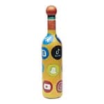 Social Media Printed Handmade Craft Bottle For Decoration