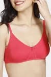Zivame Beautiful Basics Double Layered Non Wired 3/4th Coverage T-Shirt Bra - Teaberry
