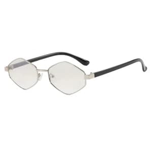 Oudi Premium UV Protected Lens Black Metal Full Rim Sunglasses for Women Silver-Black