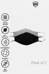 Zivame 3 Layer Anti-Microbial Copper Infused KN99 Face Mask With Inbuilt Filter (Pack Of 2) - Anthracite Grey