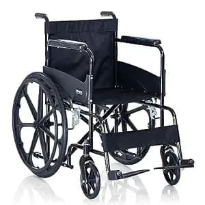 Foldable Wheelchair - Lightweight & Portable Mobility Aid, Steel Frame with Powder Coating, Mag Rear Wheels, Compact & Travel-Friendly Design, Durable & Versatile - Available at AfnoBazar Nepal