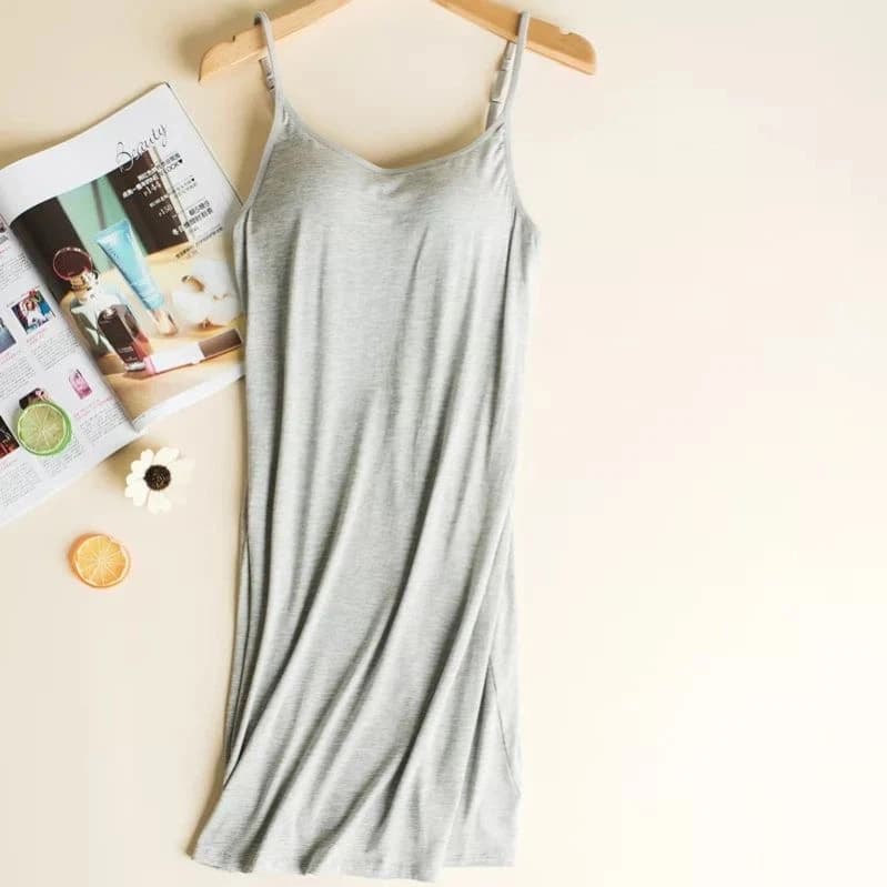 Women Night Gown with Selfin Bra