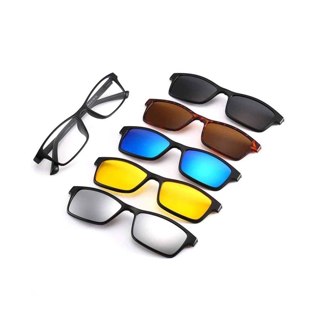 5 In 1 Magnetic Sunglass Club Master Polarized Glass