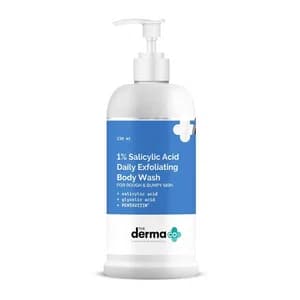 The Derma Co 1% Salicylic Acid Daily Exfoliating Body Wash With Salicylic Acid, Glycolic Acid & Pentavitin - 250ml For Body Acne & Cleanse Skin