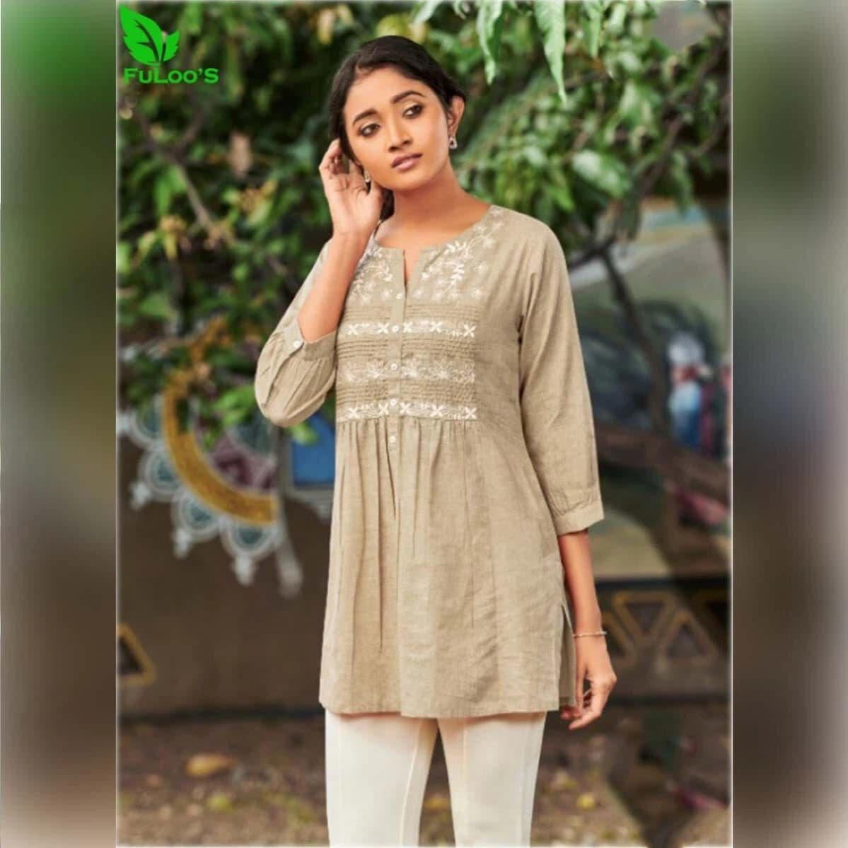 FuLoo's Floss Western Top & Tunics in Linen Cotton# 06
