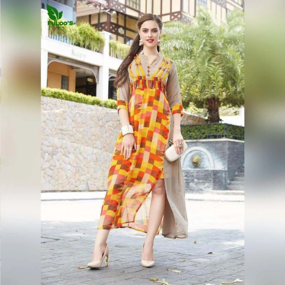 FuLoo's Vol-7 Dress Heavy Georgette for Women #1079